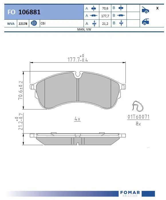 Brake Pad Set, disc brake